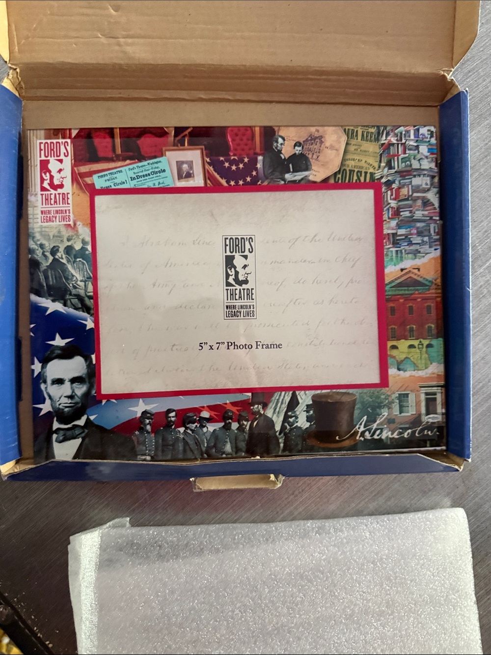 Ford's Theatre 5x7 Photo Frame - Patriotic Lincoln Design